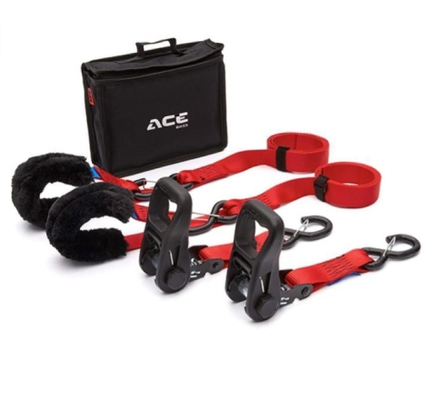 Set Cinghie Acebikes RATCHET STRAP DELUXE DUO con Cricchetto