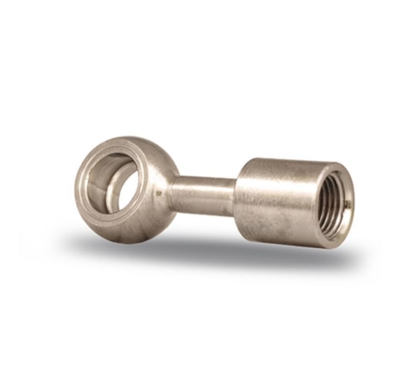 Riduzione Occhiello Dritto Global System in Metallo Argento per Impianto Frenante