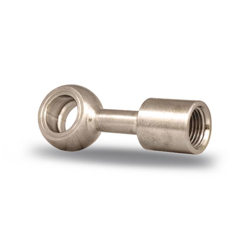 Riduzione Occhiello Dritto Global System in Metallo Argento per Impianto Frenante