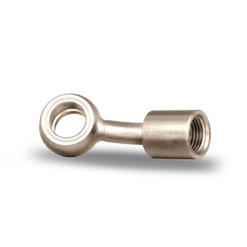Riduzione Occhiello 25° Global System in Metallo Argento per Impianto Frenante