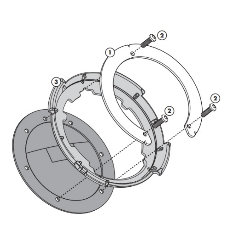 Flangia Givi BF03 per Borsa Serbatoio Tanklock e Tanklocked Honda
