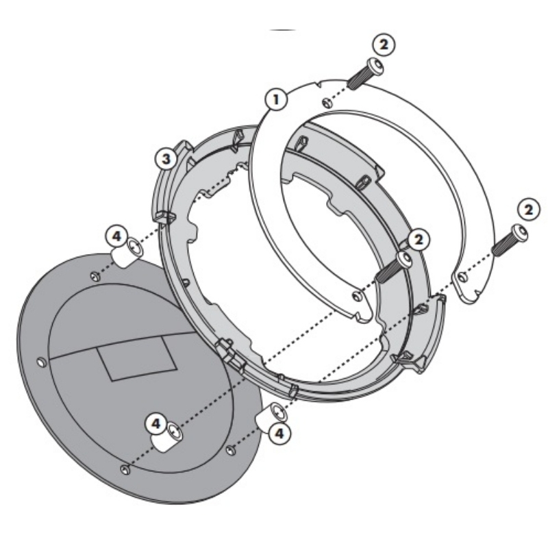 Flangia Givi BF04 per Borsa Serbatoio Tanklock e Tanklocked Kawasaki