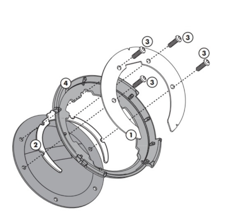Flangia Givi BF14 per Borsa Serbatoio Tanklock e Tanklocked Kawasaki - Voge
