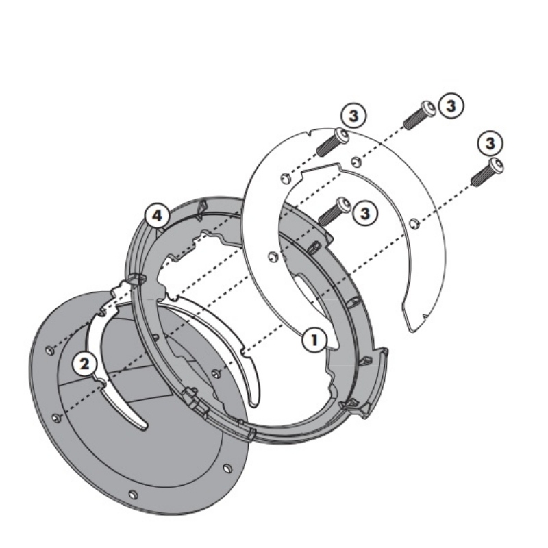 Flangia Givi BF14 per Borsa Serbatoio Tanklock e Tanklocked Kawasaki - Voge