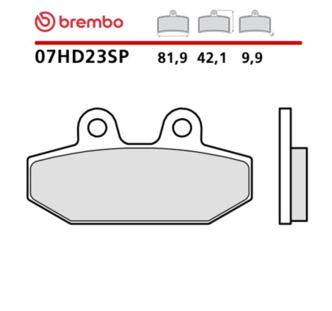 Pastiglie Freno Brembo 07HD23SP Sinterizzate Posteriori