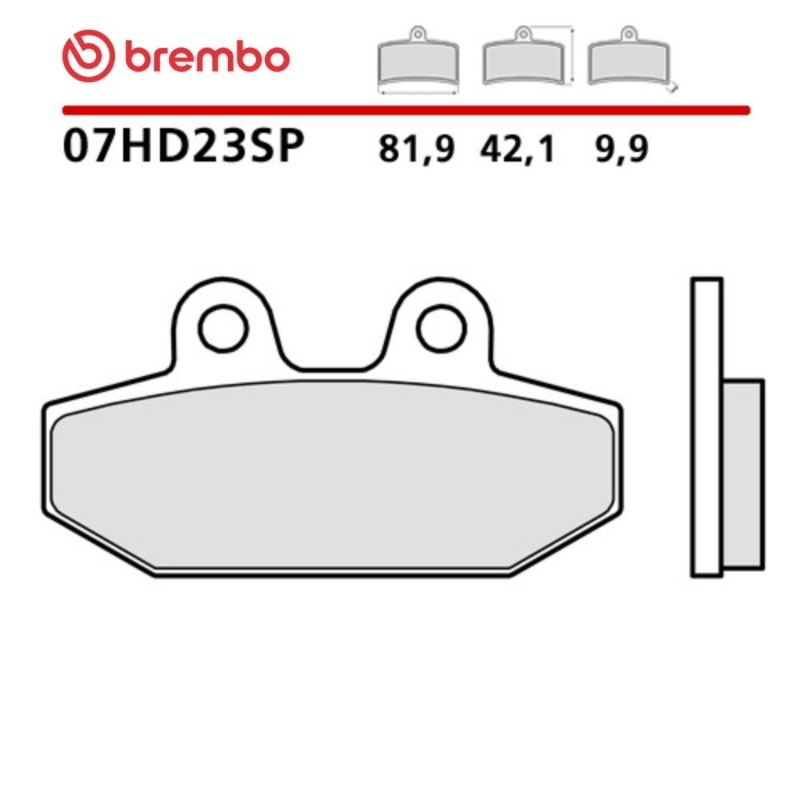 Pastiglie Freno Brembo 07HD23SP Sinterizzate Posteriori