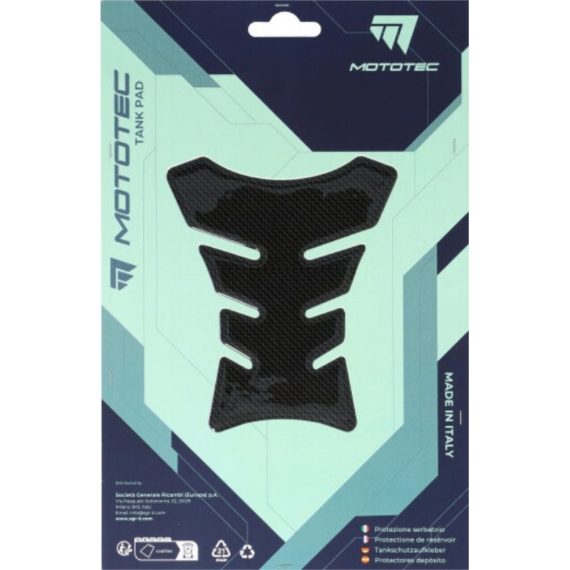 Para Serbatoio Mototec T1 112mm x 134mm Carbon Look