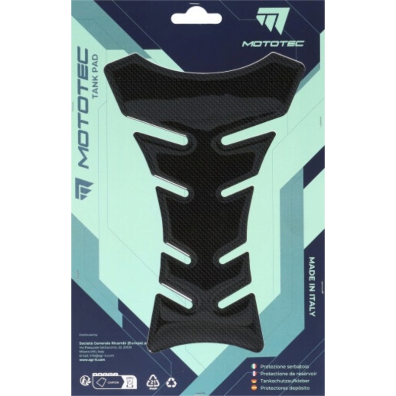 Para Serbatoio Mototec T2 140mm x 208mm Carbon Look
