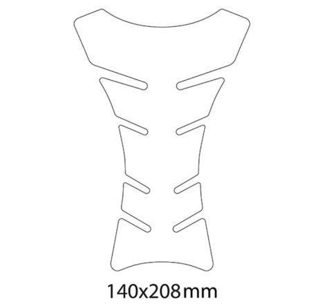 Para Serbatoio Mototec T2 140mm x 208mm Carbon Look