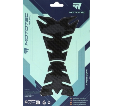 Para Serbatoio Mototec T3 100mm x 209mm Carbon Look