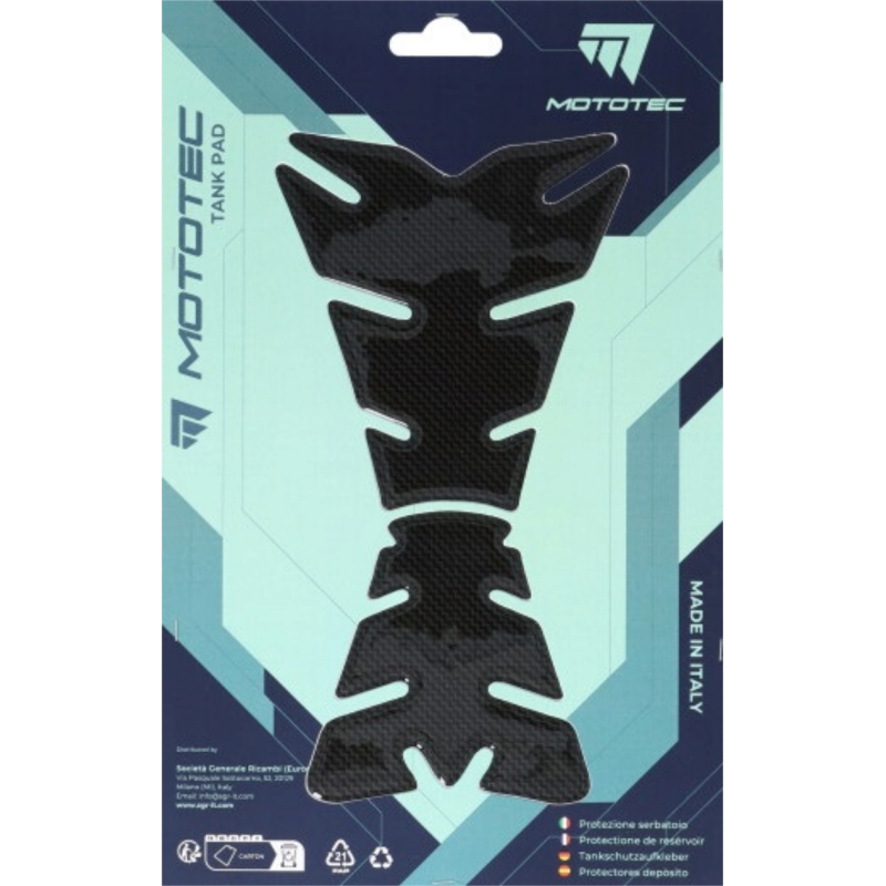 Para Serbatoio Mototec T3 100mm x 209mm Carbon Look