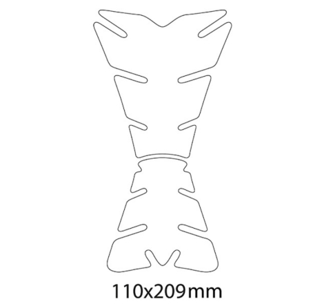 Para Serbatoio Mototec T3 100mm x 209mm Carbon Look