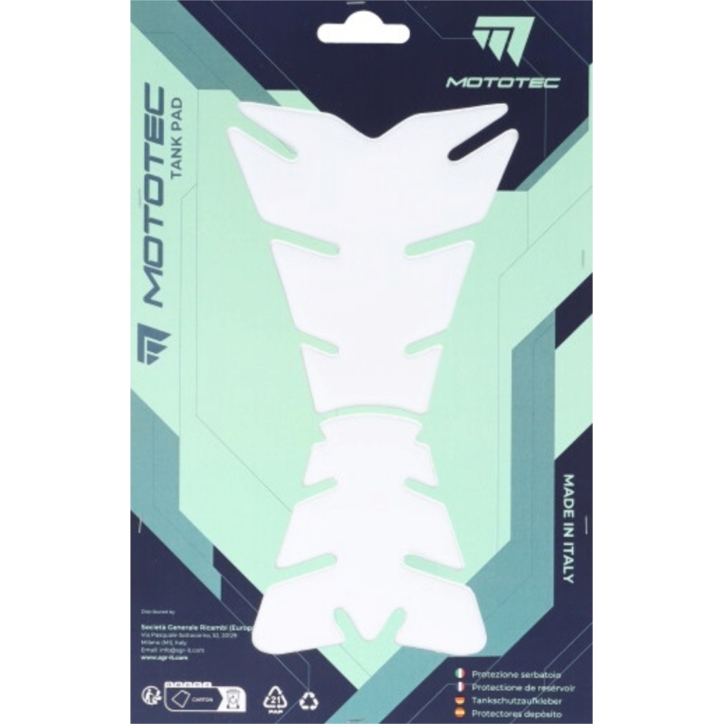 Para Serbatoio Mototec T3 100mm x 209mm Trasparente