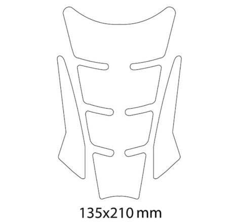 Para Serbatoio Mototec T4 135mm x 210mm Carbon Look