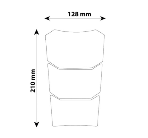Para Serbatoio Mototec T5 128mm x 210mm Trasparente