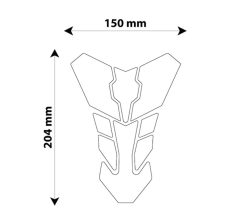 Para Serbatoio Mototec T7 150mm x 240mm Nero