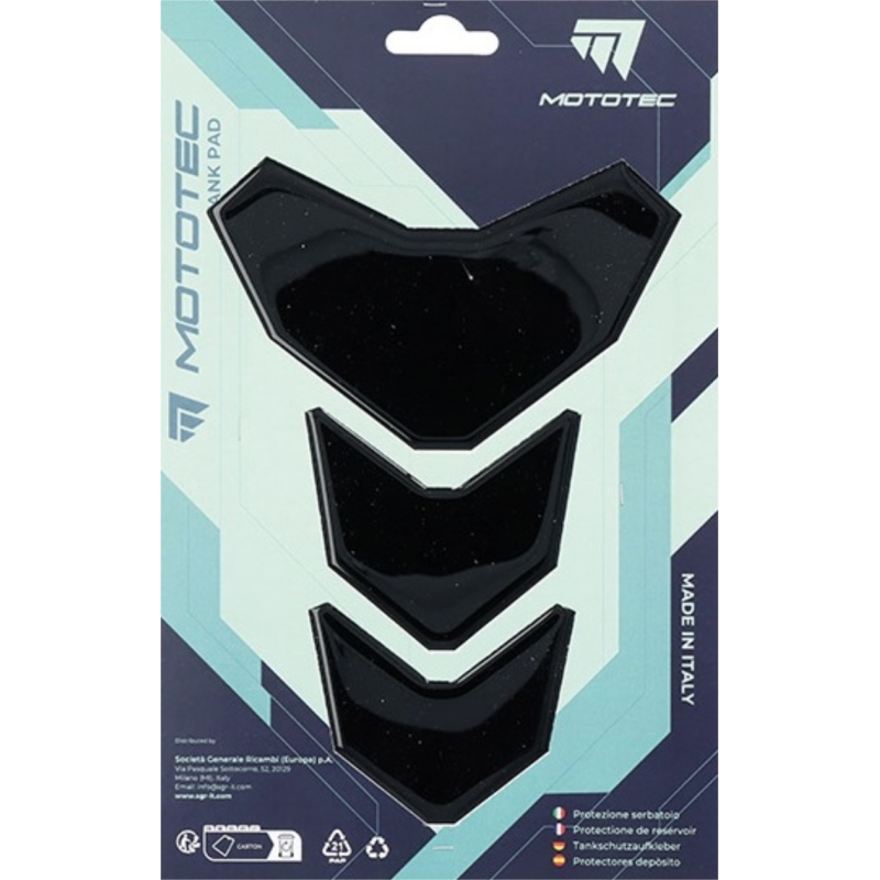 Para Serbatoio Mototec T8 150mm x 210mm Nero