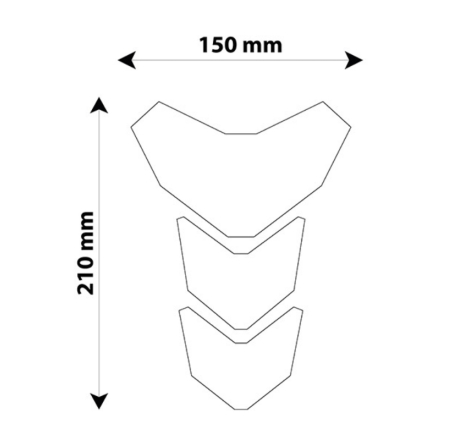 Para Serbatoio Mototec T8 150mm x 210mm Nero