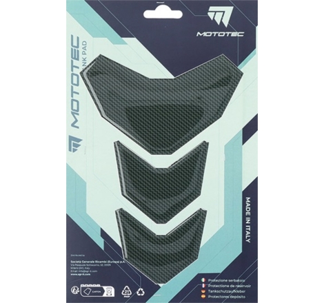 Para Serbatoio Mototec T8 150mm x 210mm Carbon Look