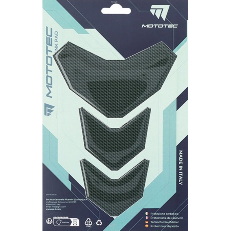 Para Serbatoio Mototec T8 150mm x 210mm Carbon Look
