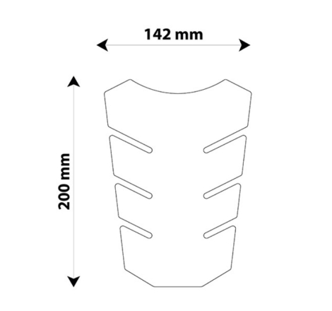 Para Serbatoio Mototec T9 142mm x 200mm Carbon Look