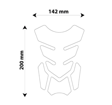 Para Serbatoio Mototec T10 142mm x 200mm Nero