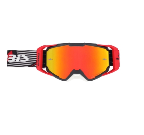 Maschera Acerbis Cross Vitrion Mirror Nero Rosso