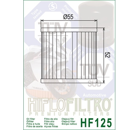 Filtro Olio Hiflo HF125 per Kawasaki