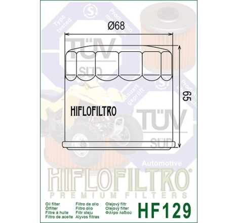 Filtro Olio Hiflo HF129 per Kawasaki / Suzuki