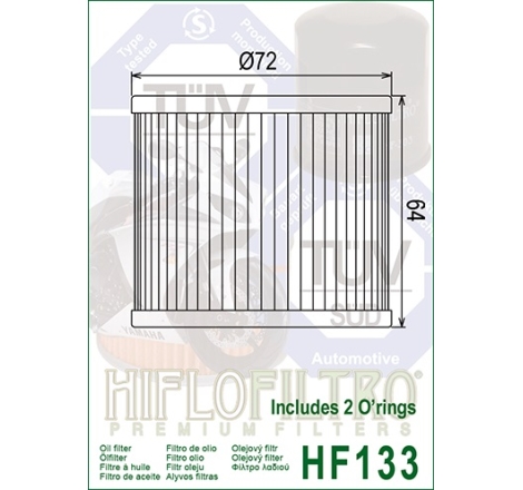 Filtro Olio Hiflo HF133 per Bimota / Suzuki