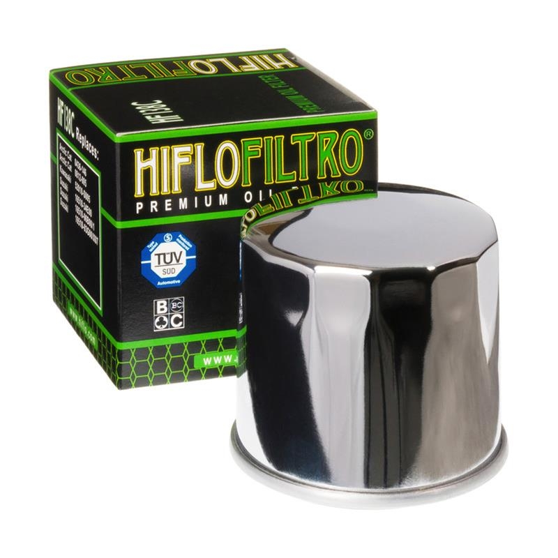 Filtro Olio Hiflo HF138C Cromato per Aprilia / Actic / Bimota / Cagiva / Kawasaki / Kymco / Suzuki