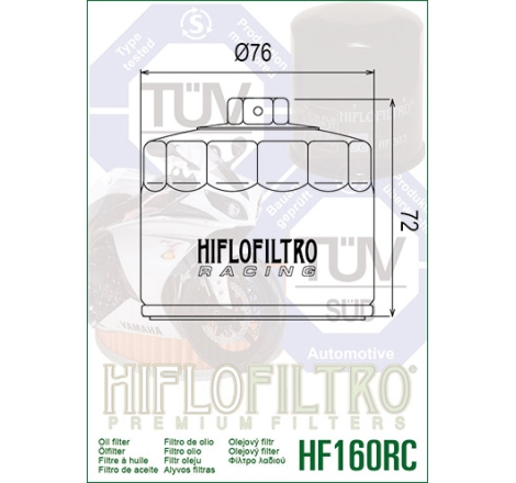 Filtro Olio Hiflo HF160RC Racing per Bimota / Bmw / Husqvarna
