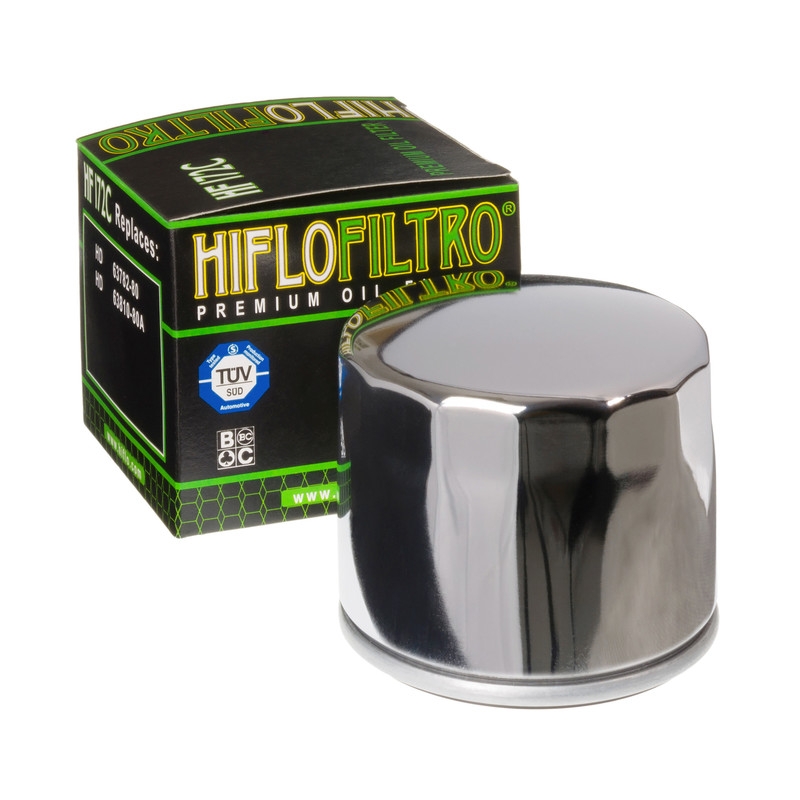 Filtro Olio Hiflo HF172C Cromato per Harley Davidson