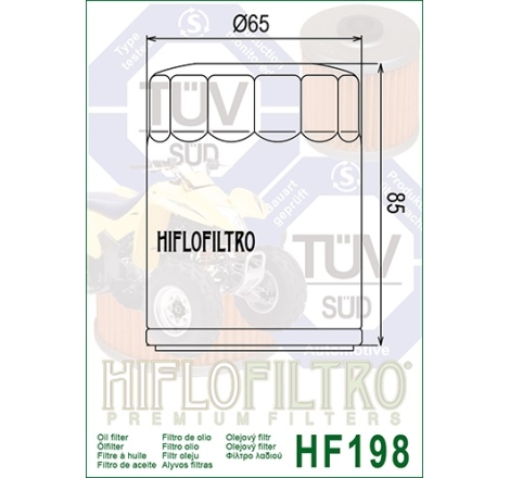 Filtro Olio Hiflo HF198 per Polaris / Victory
