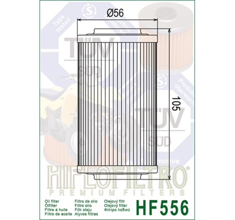 Filtro Olio Hiflo HF556 per Bombardier