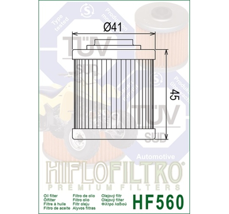 Filtro Olio Hiflo HF560 per Can Am