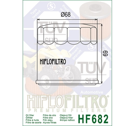 Filtro Olio Hiflo HF682 per Apache / Hyosung / Quadzilla