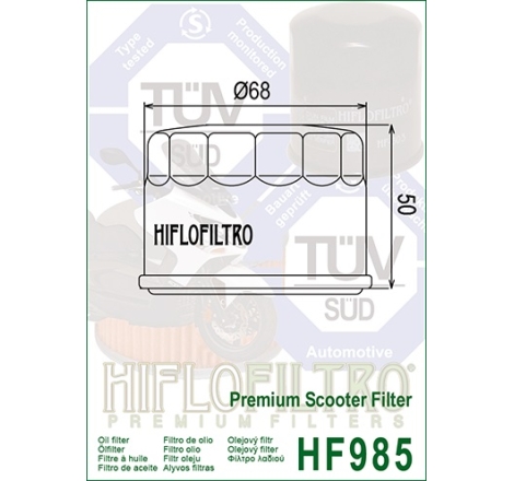 Filtro Olio Hiflo HF985 per Kymco / Yamaha
