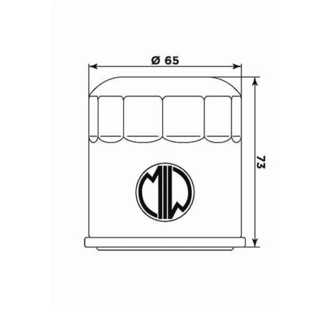 Filtro Olio Meiwa  H1013 per Access / Bimota / Cpi / Honda / Kawasaki / Yamaha RIF.HIFLO HF303