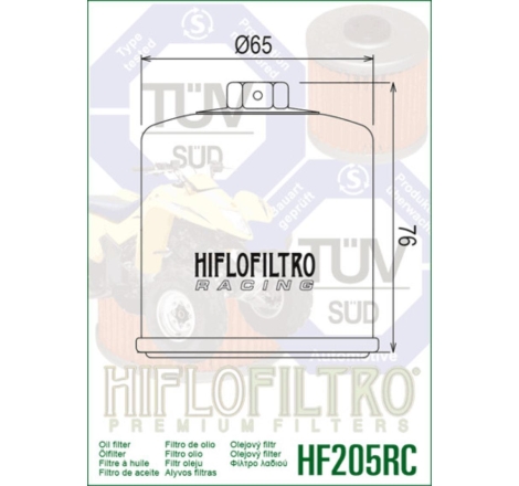 Filtro Olio Hiflo HF205RC per Yamaha