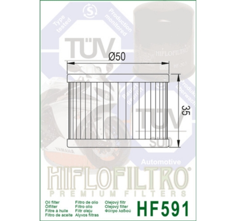 Filtro Olio Hiflo HF591 per Benelli