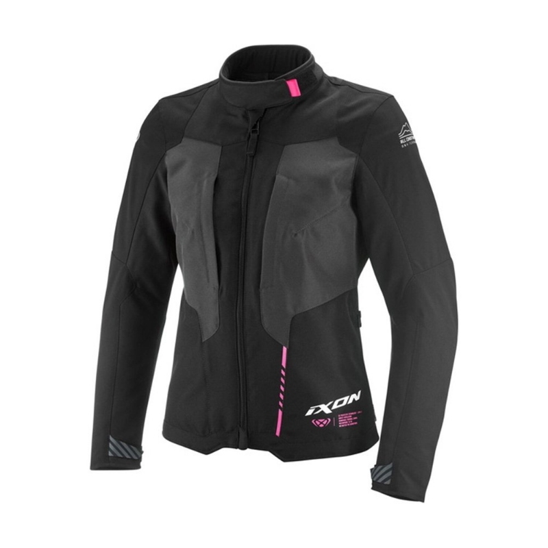 Giubbino Moto Ixon Tyr Donna Nero Antracite Rosa Vivo