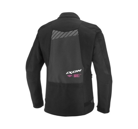 Giubbino Moto Ixon Tyr Donna Nero Antracite Rosa Vivo