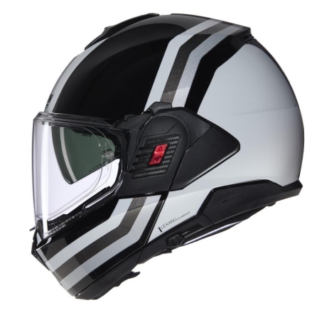 Casco Modulare Nolan N120-1 LINEO Nero Bianco Argento