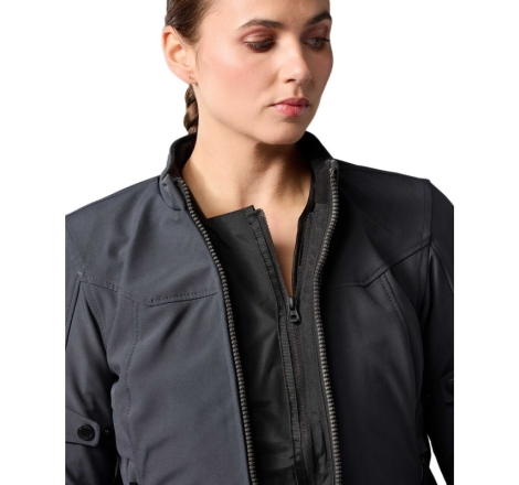 Giubbino moto in tessuto Rev'it Shade H2O Donna Sabbia