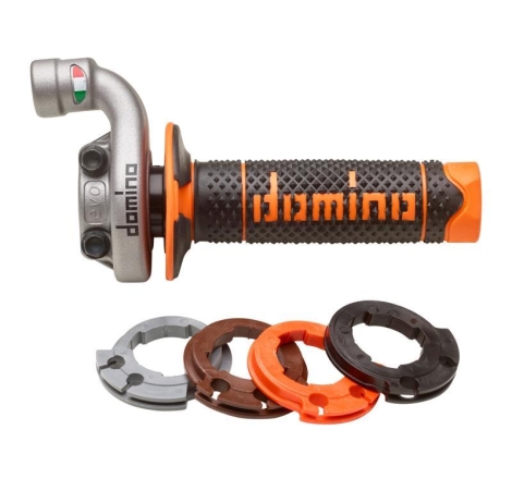 Comando Gas Domino 5207.03-00 KRK EVO con Manopole Colore Nero Arancione