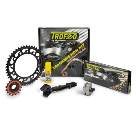 Kit Trasmissione 14-46-120 Catena Trofeo 520 TRX2 G&B 112 Maglie
