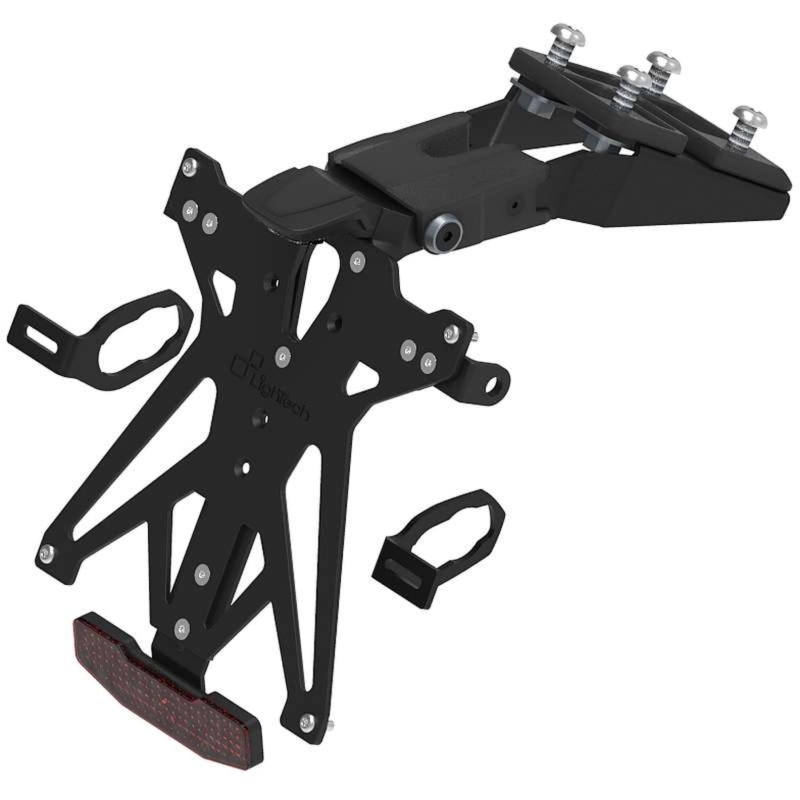 Kit Portatarga Lightech Regolabile Kawasaki con luce targa e Catadiottro