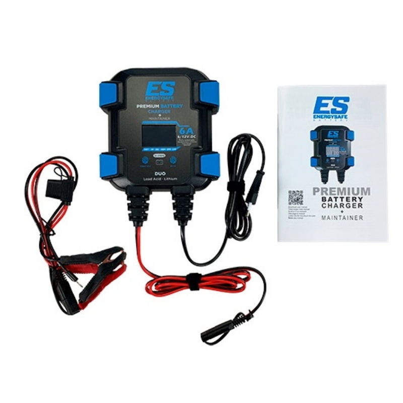 Caricabatterie e Mantenitore Energysafe 6V/12V Premium Duo Pro 6A