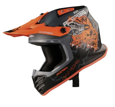 Casco Cross Acerbis PROFILE JUNIOR Nero Arancio fluo